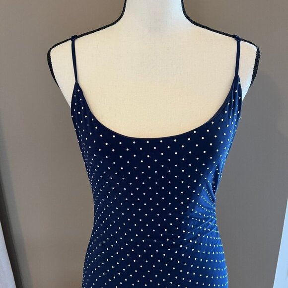 Dance All Night Rhinestone Navy Blue Mini Dress, Size Medium - Picture 2 of 9